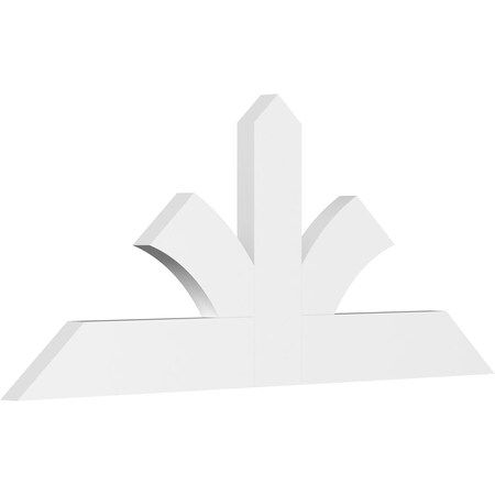 Ekena Millwork Richland Architectural Grade PVC Gable Bracket, 60"W x 25"H x 2"D x 6"F, 10/12 Pitch GBP060X25X0206RIC00